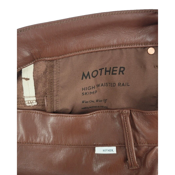MOTHER High Waisted Rail Skimp Pants - Friar Brown, Wax on Wax Off - Picture 6 of 10